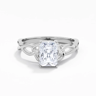 925 Sterling Silver Moissanite Engagement Ring