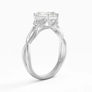 925 Sterling Silver Moissanite Engagement Ring