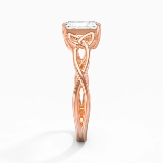 Argent sterling 925 Moissanite Bague de fiançailles