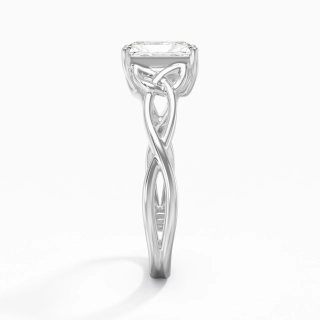 925 Sterling Silver Moissanite Engagement Ring
