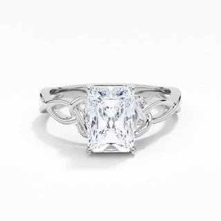 925 Sterling Silver Moissanite Engagement Ring