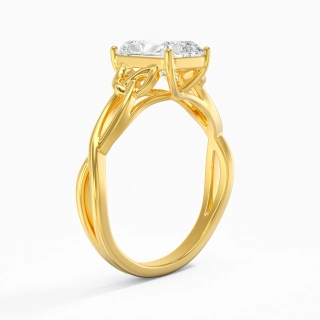 Argent sterling 925 Moissanite Bague de fiançailles