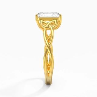 Argent sterling 925 Moissanite Bague de fiançailles