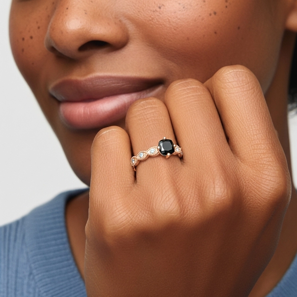 925 Sterling Silver Cubic Zirconia Engagement Ring