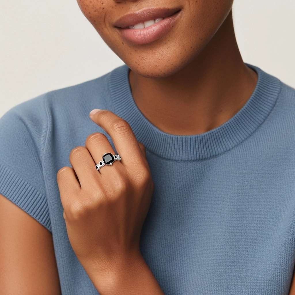 925 Sterling Silver Cubic Zirconia Engagement Ring