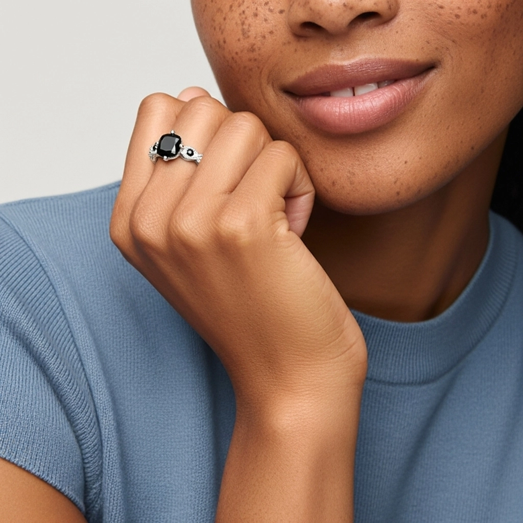 925 Sterling Silver Cubic Zirconia Engagement Ring