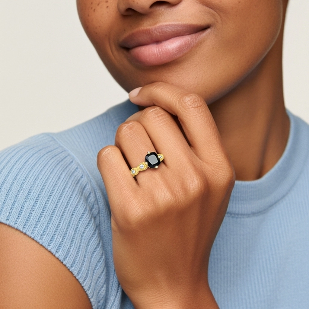 925 Sterling Silver Cubic Zirconia Engagement Ring