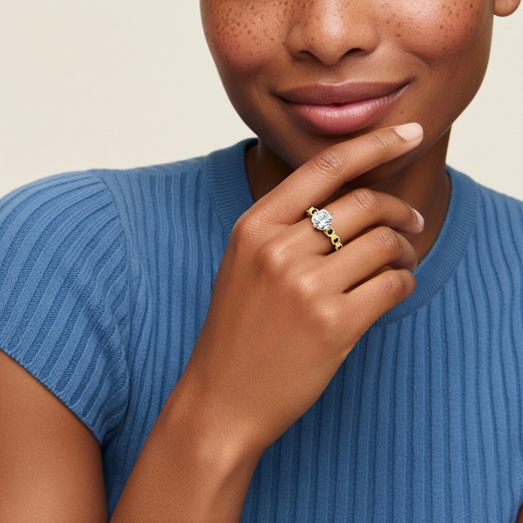 925 Sterling Silver Cubic Zirconia Engagement Ring