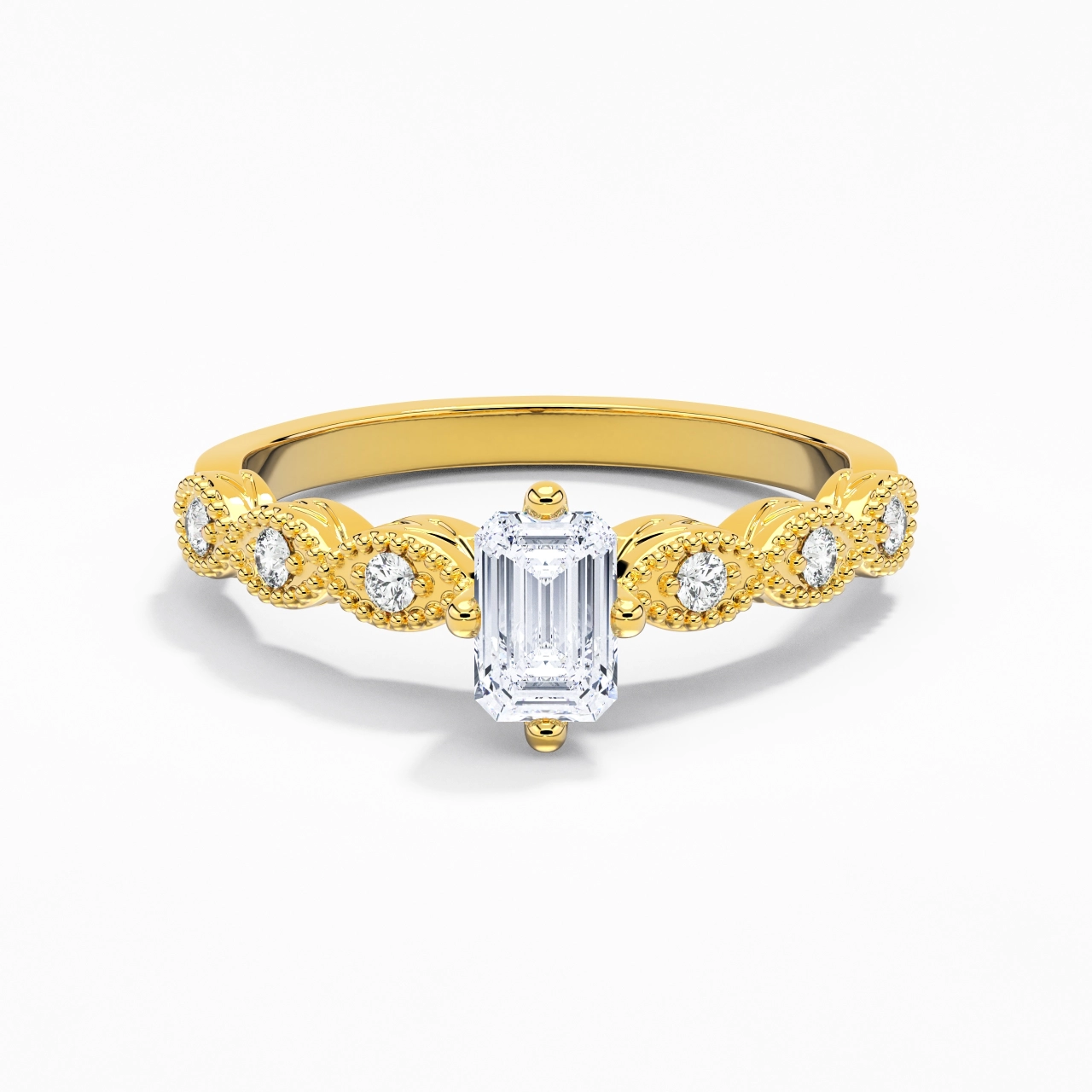 925 Sterling Silver Moissanite Engagement Ring