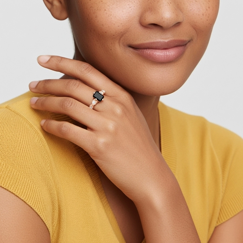 925 Sterling Silver Cubic Zirconia Engagement Ring