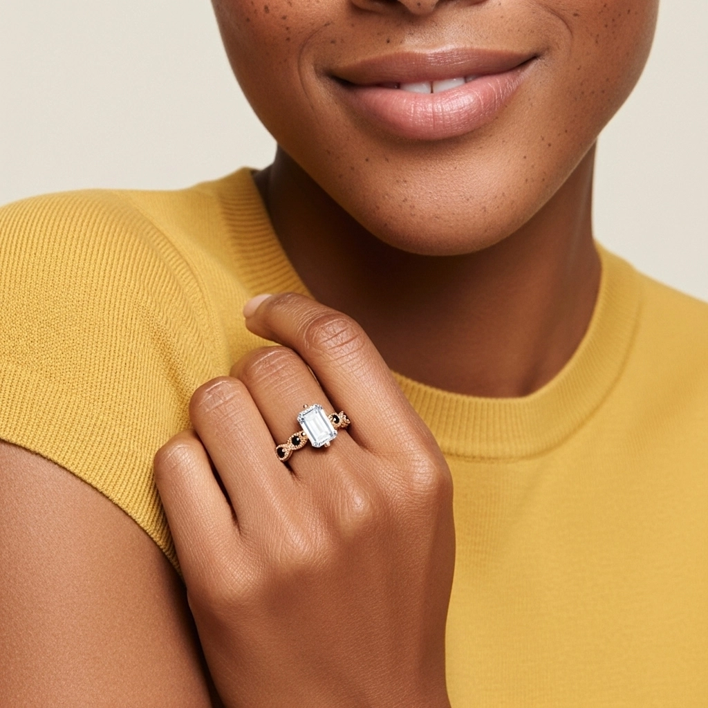 925 Sterling Silver Cubic Zirconia Engagement Ring