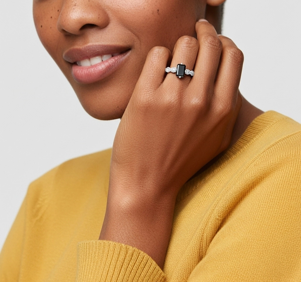 925 Sterling Silver Cubic Zirconia Engagement Ring