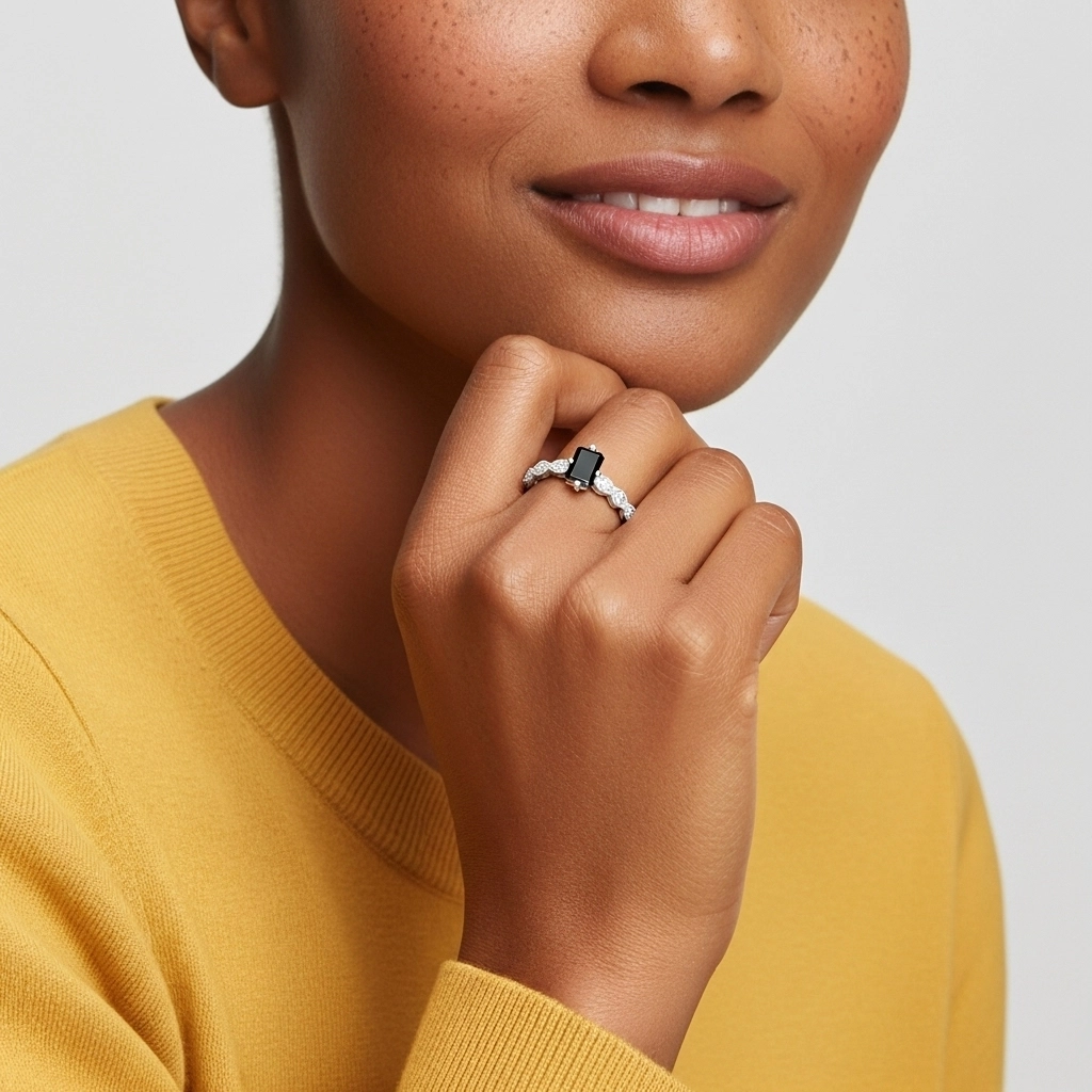 925 Sterling Silver Cubic Zirconia Engagement Ring