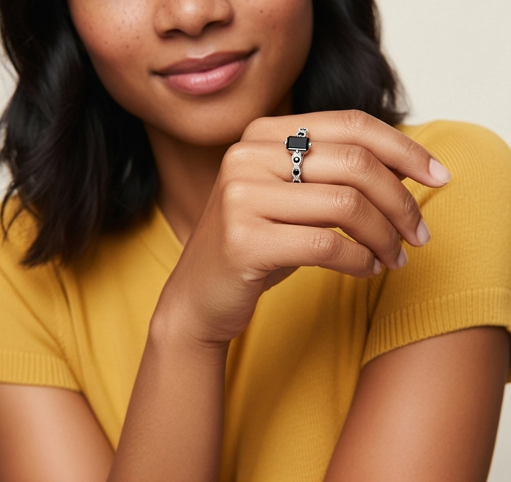 925 Sterling Silver Cubic Zirconia Engagement Ring