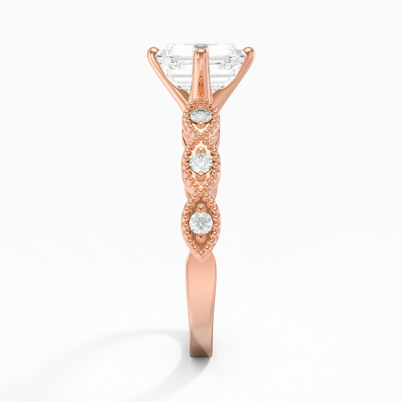 925 Sterling Silver Moissanite Engagement Ring