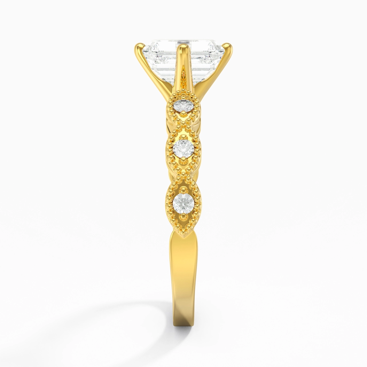 925 Sterling Silver Moissanite Engagement Ring