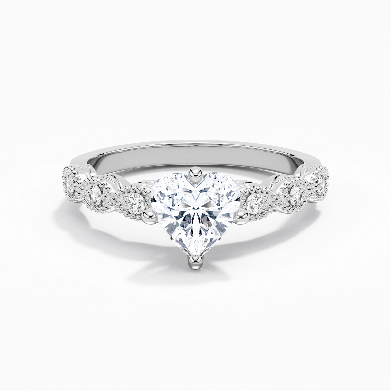 925 Sterling Silver Moissanite Engagement Ring