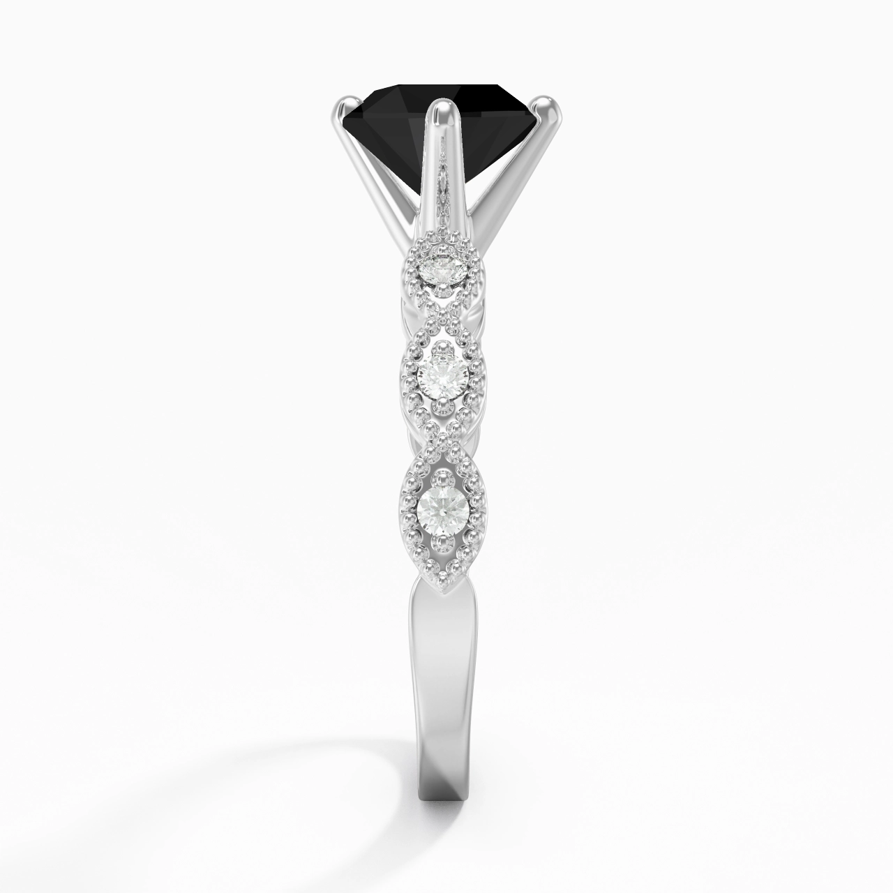 925 Sterling Silver Cubic Zirconia Engagement Ring