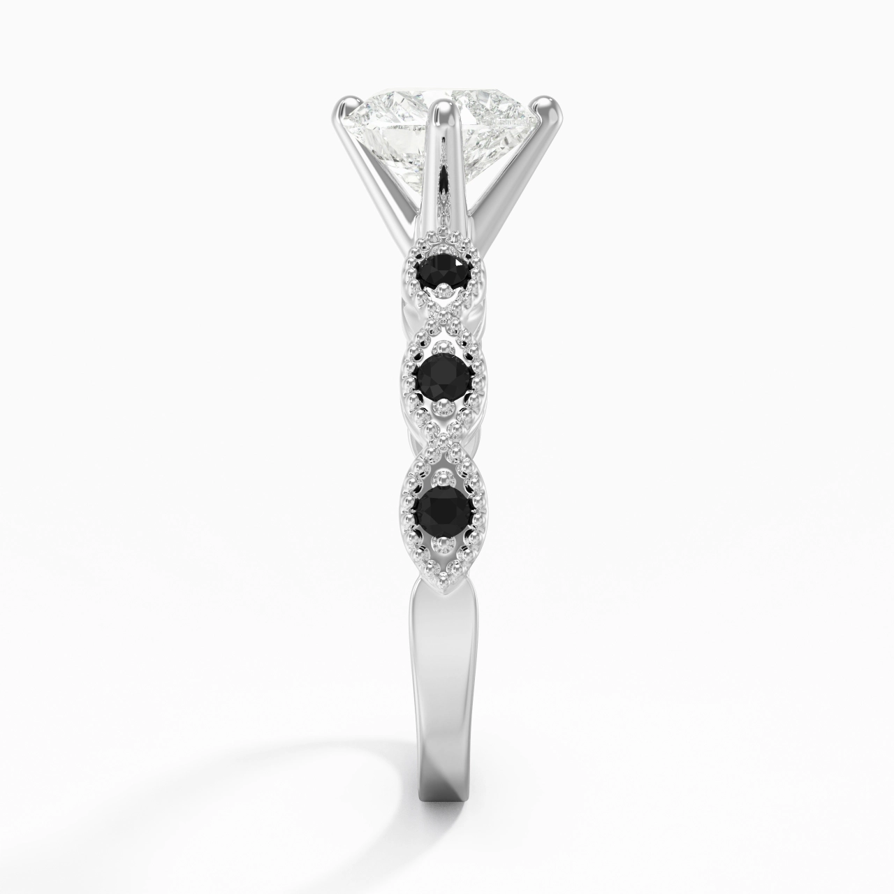 925 Sterling Silver Cubic Zirconia Engagement Ring