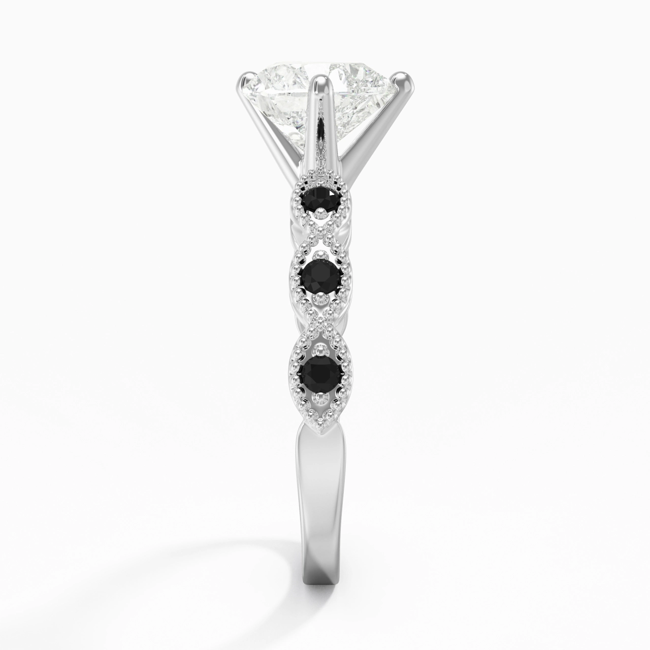 925 Sterling Silver Cubic Zirconia Engagement Ring