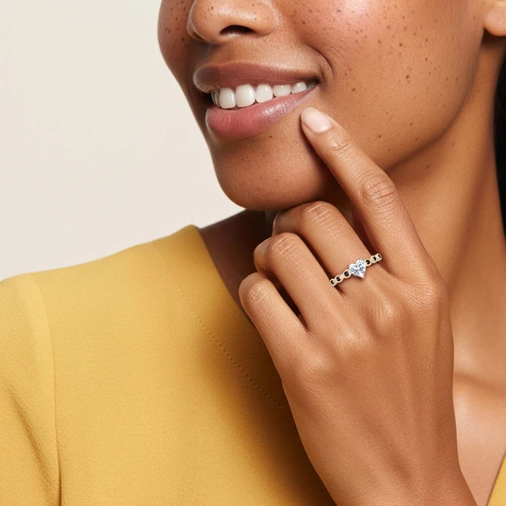 925 Sterling Silver Cubic Zirconia Engagement Ring