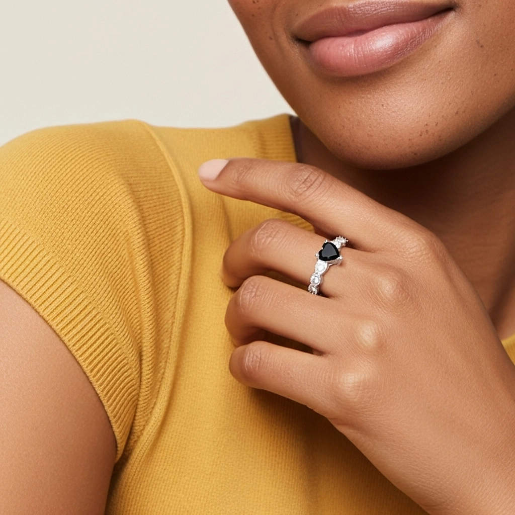 925 Sterling Silver Cubic Zirconia Engagement Ring