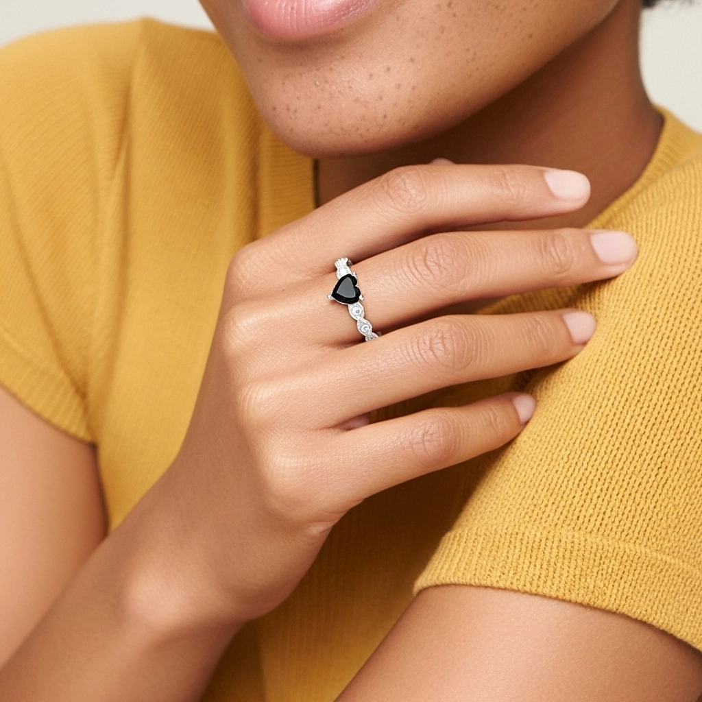 925 Sterling Silver Cubic Zirconia Engagement Ring