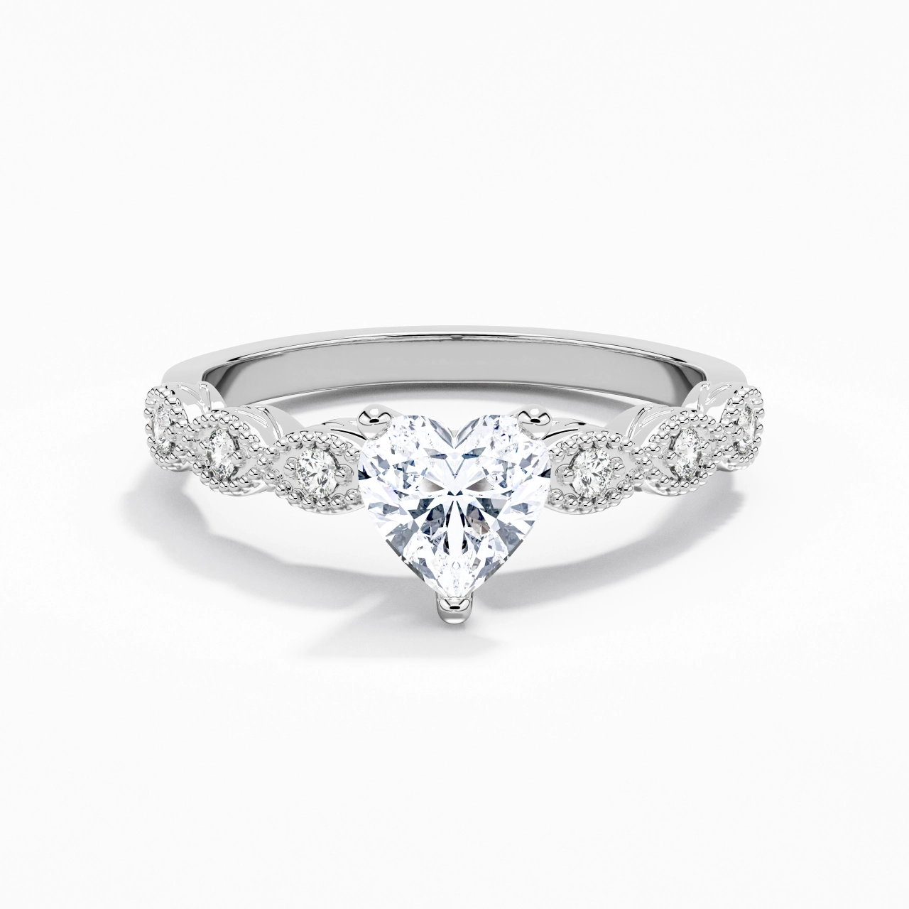 925 Sterling Silver Moissanite Engagement Ring