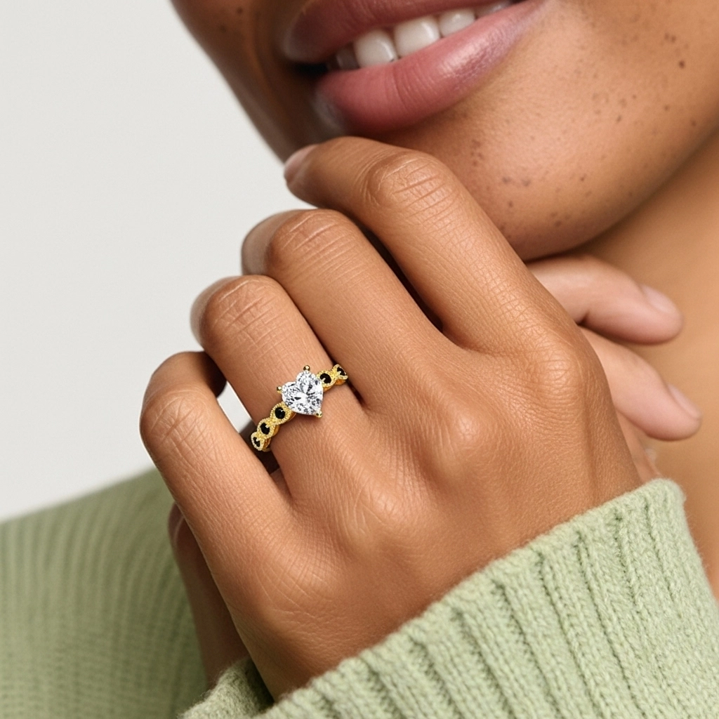 925 Sterling Silver Cubic Zirconia Engagement Ring