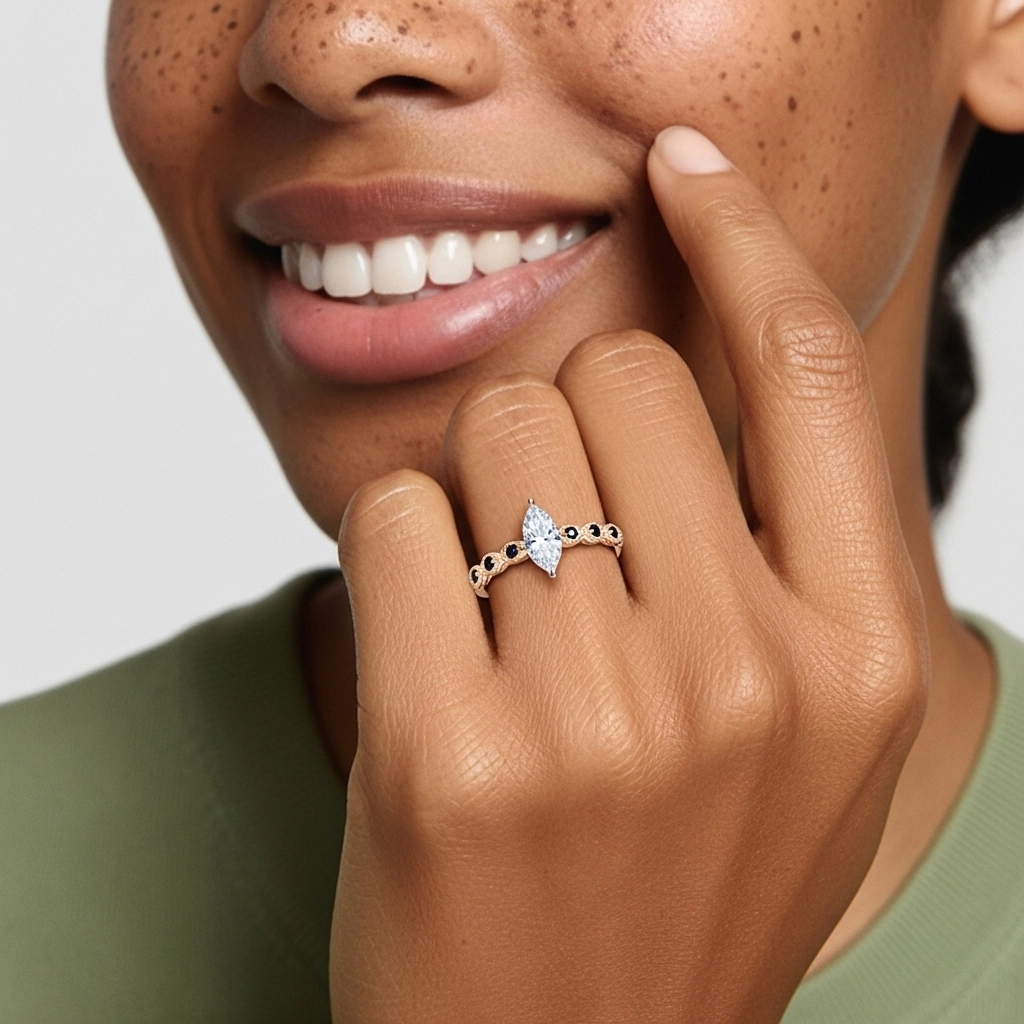 925 Sterling Silver Cubic Zirconia Engagement Ring