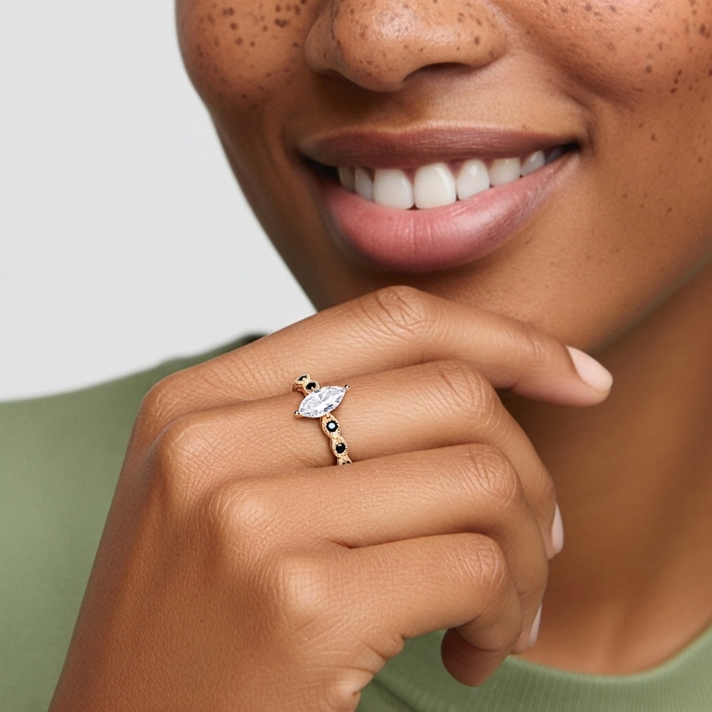 925 Sterling Silver Cubic Zirconia Engagement Ring