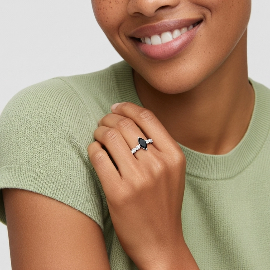 925 Sterling Silver Cubic Zirconia Engagement Ring