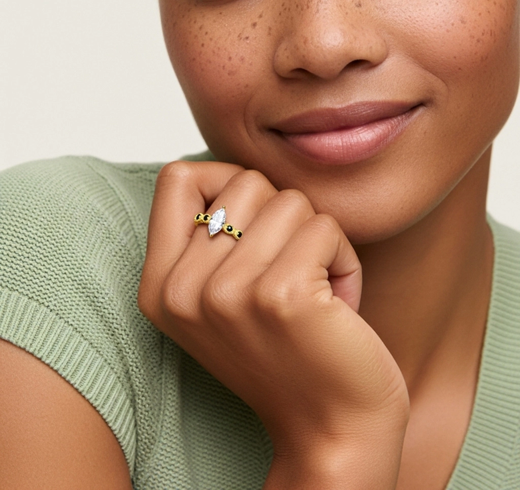 925 Sterling Silver Cubic Zirconia Engagement Ring