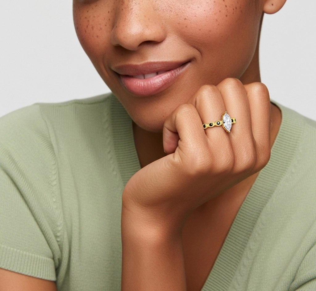 925 Sterling Silver Cubic Zirconia Engagement Ring