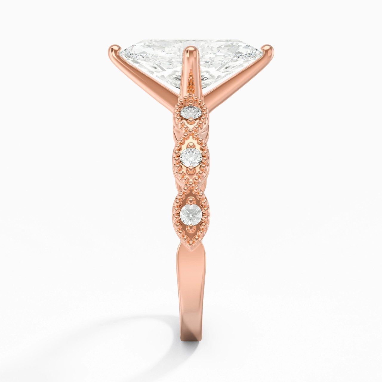 925 Sterling Silver Moissanite Engagement Ring