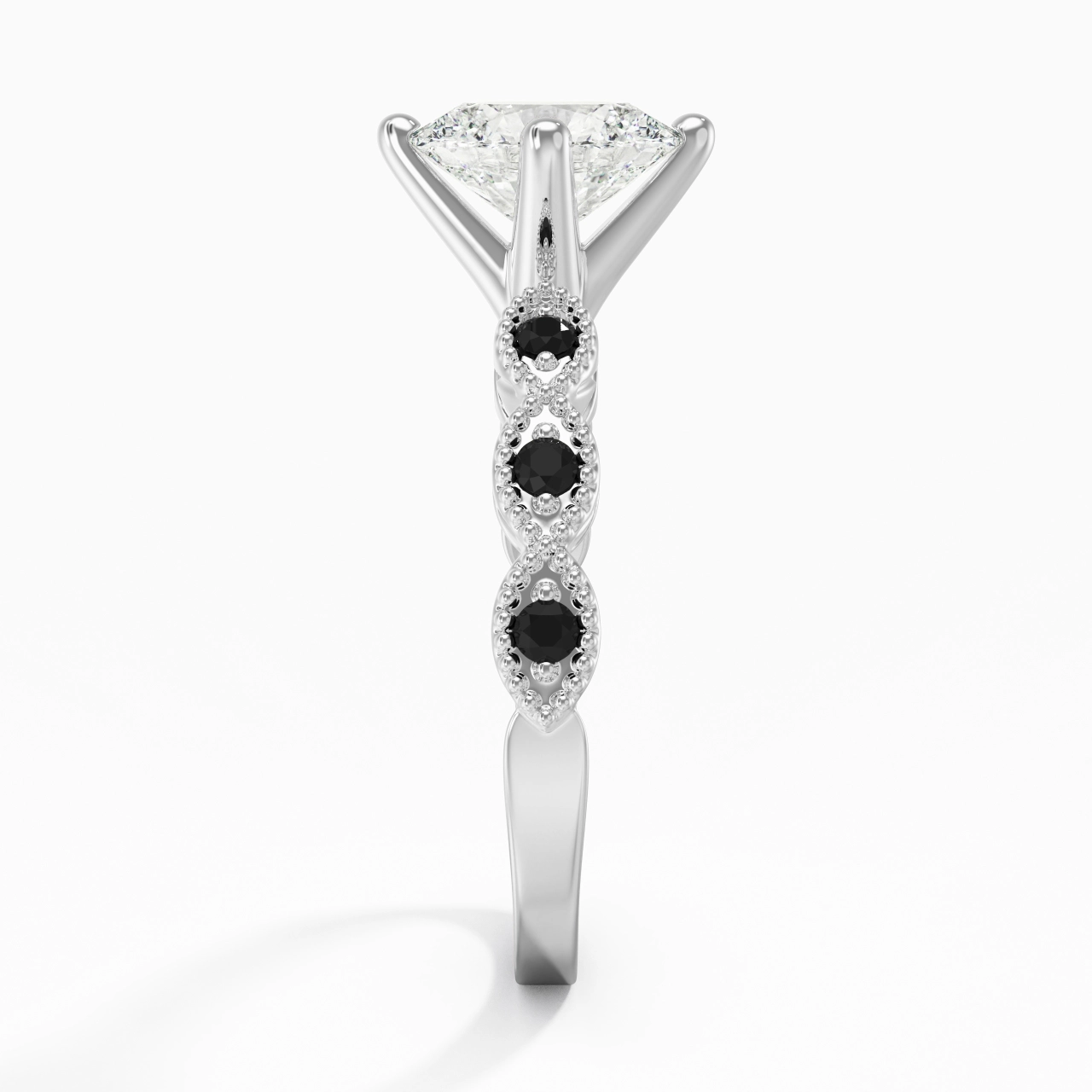 925 Sterling Silver Cubic Zirconia Engagement Ring