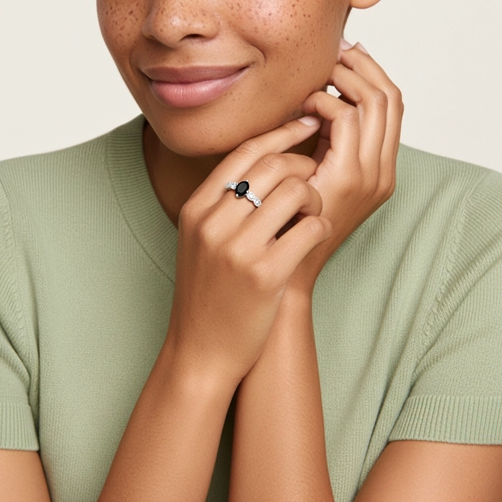 925 Sterling Silver Cubic Zirconia Engagement Ring