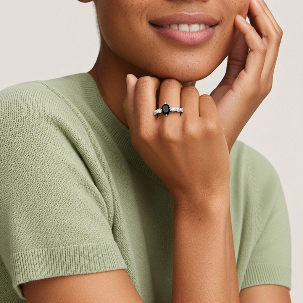 925 Sterling Silver Cubic Zirconia Engagement Ring