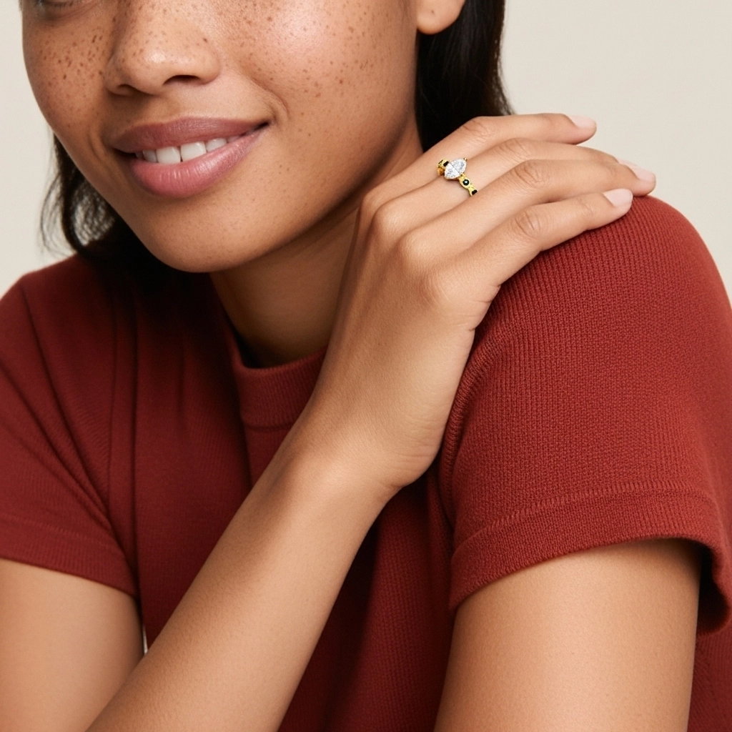 925 Sterling Silver Cubic Zirconia Engagement Ring