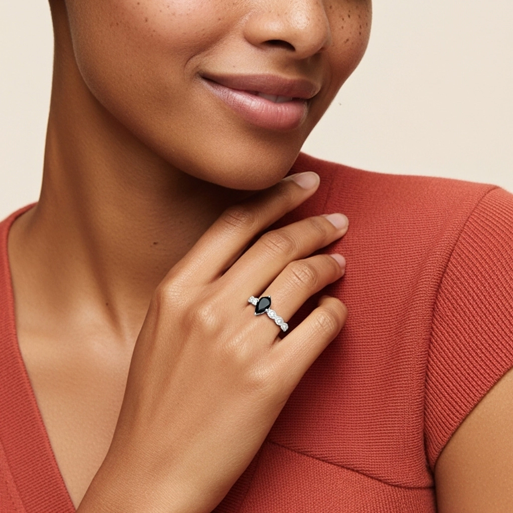 925 Sterling Silver Cubic Zirconia Engagement Ring