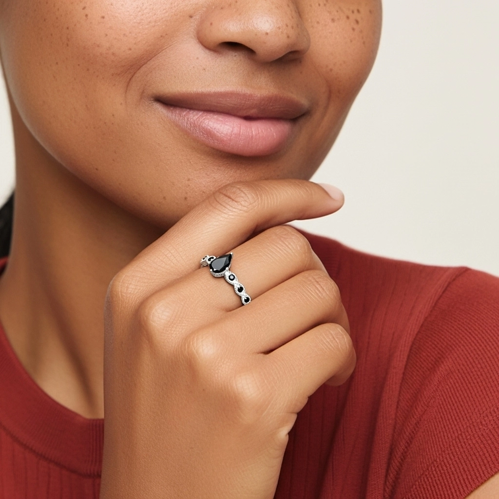 925 Sterling Silver Cubic Zirconia Engagement Ring