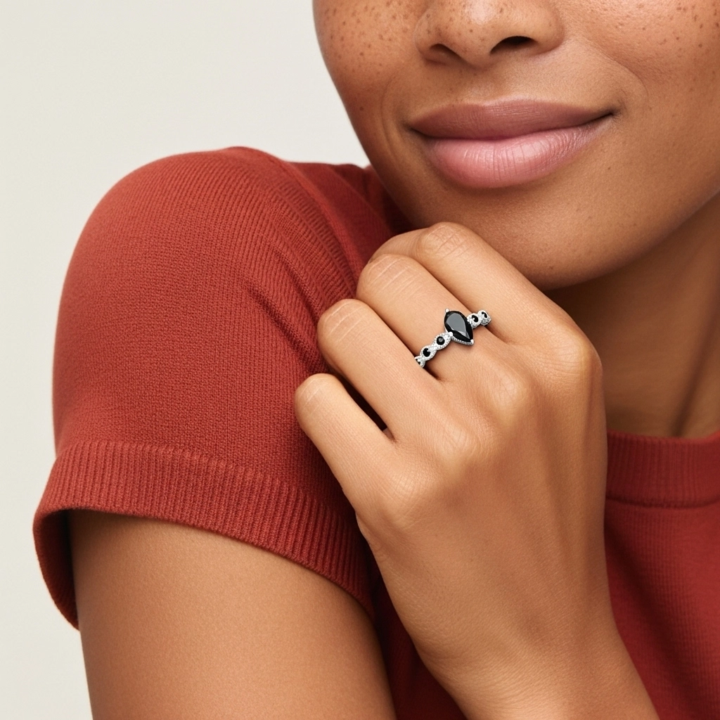 925 Sterling Silver Cubic Zirconia Engagement Ring