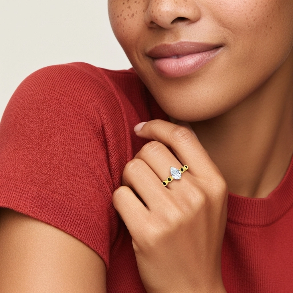 925 Sterling Silver Cubic Zirconia Engagement Ring