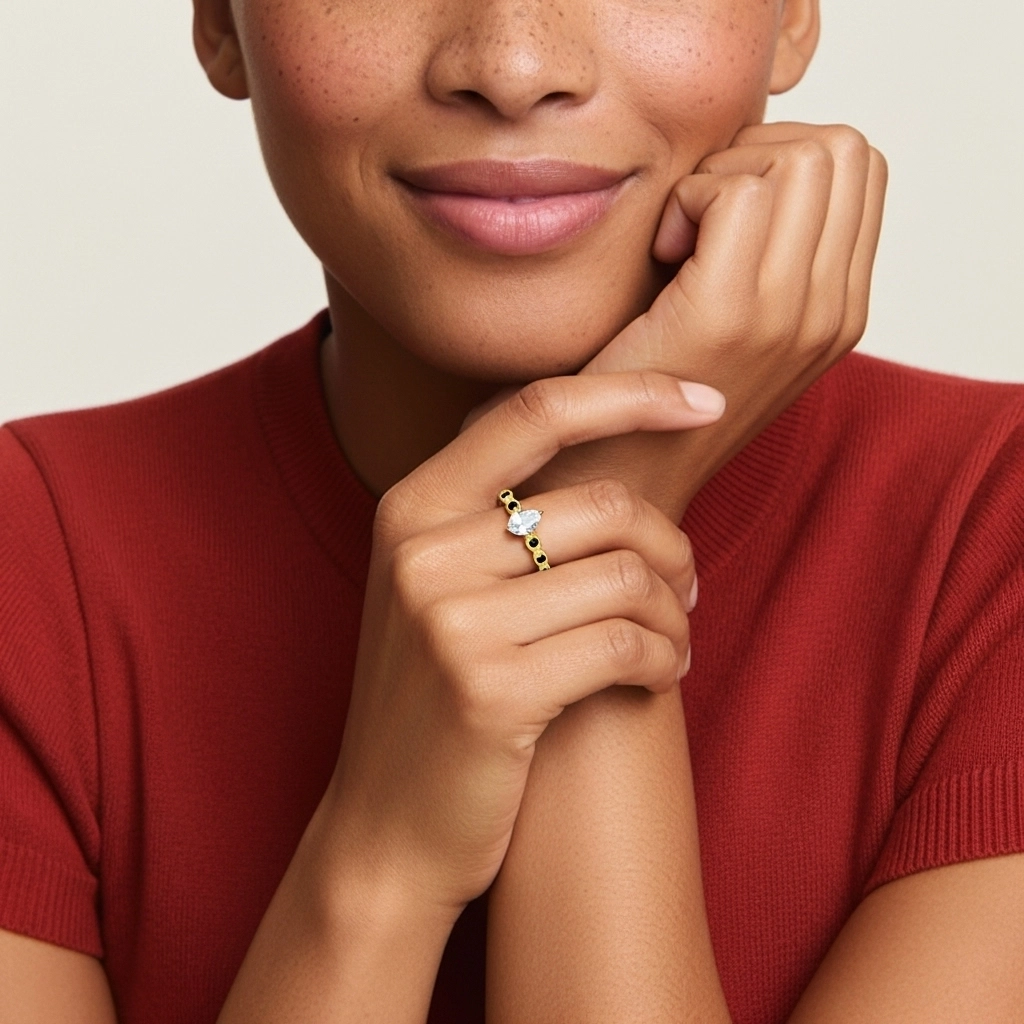 925 Sterling Silver Cubic Zirconia Engagement Ring