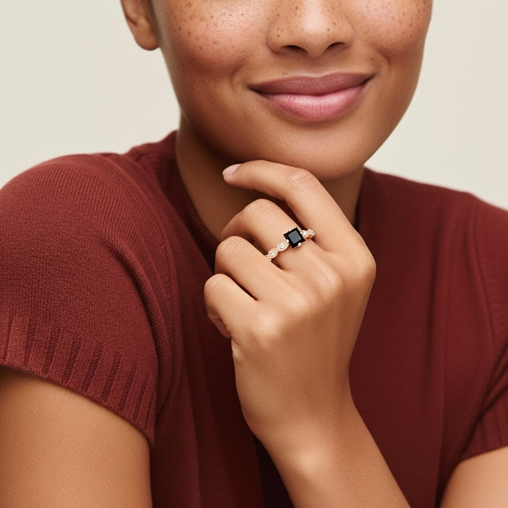 925 Sterling Silver Cubic Zirconia Engagement Ring