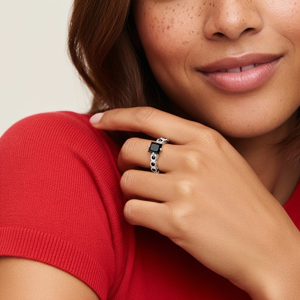 925 Sterling Silver Cubic Zirconia Engagement Ring