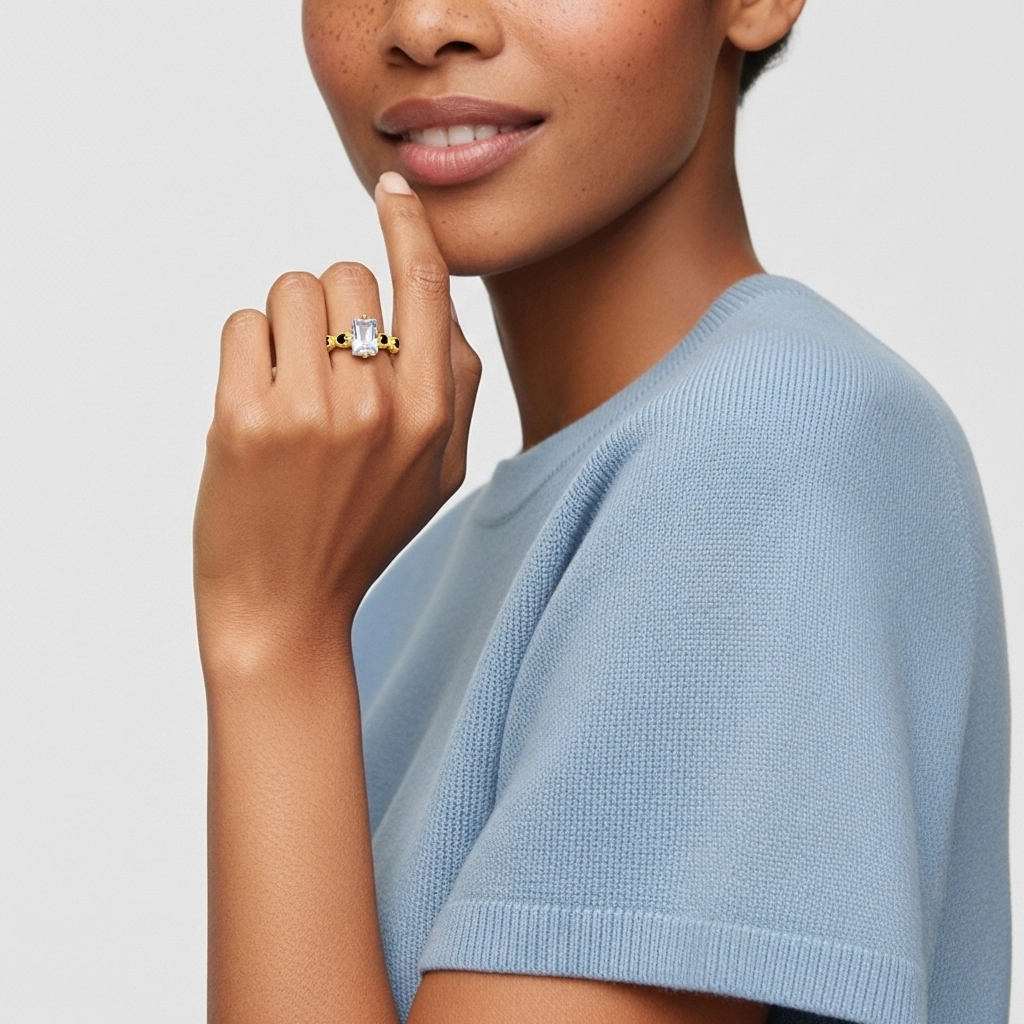 925 Sterling Silver Cubic Zirconia Engagement Ring