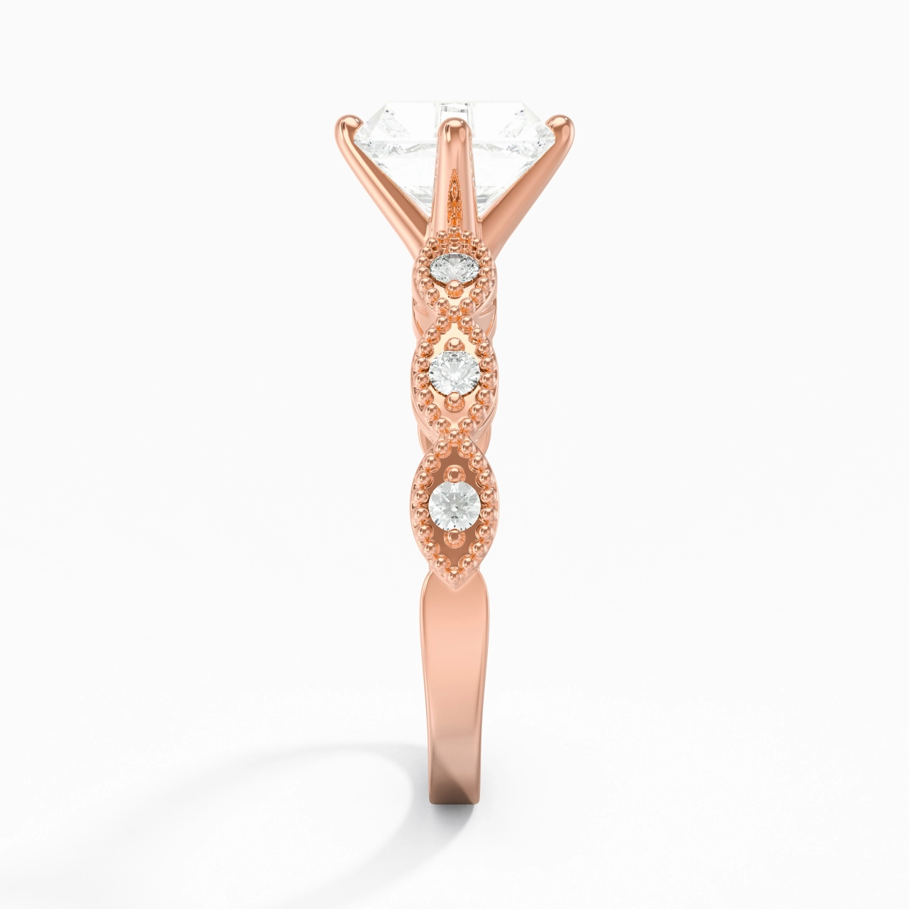 925 Sterling Silver Moissanite Engagement Ring