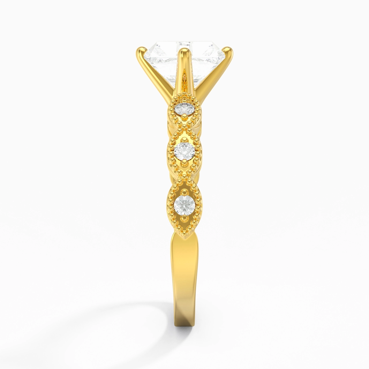 925 Sterling Silver Moissanite Engagement Ring