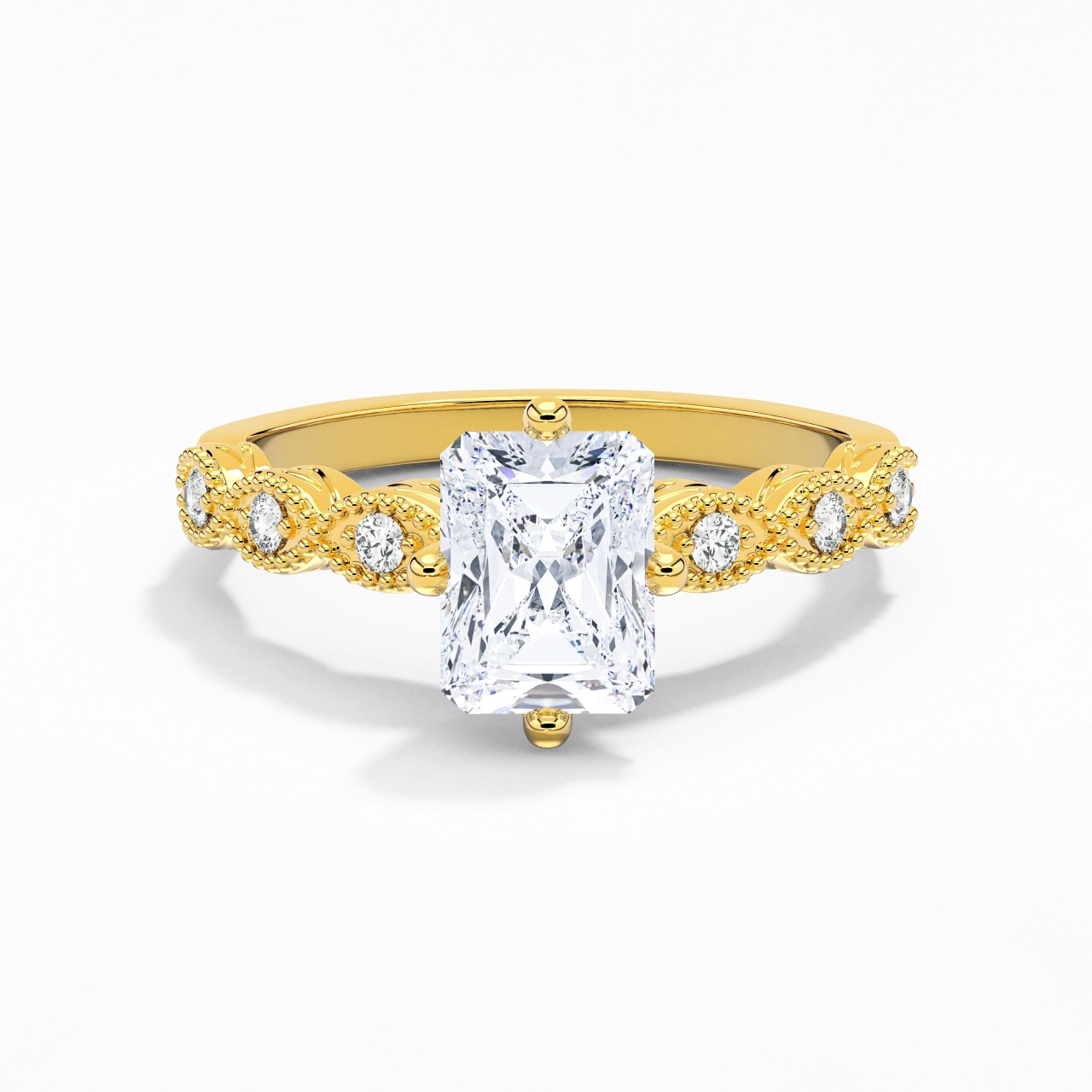 925 Sterling Silver Moissanite Engagement Ring